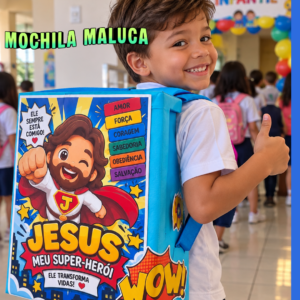 MOCHILA MALUCA HERÓI JESUS